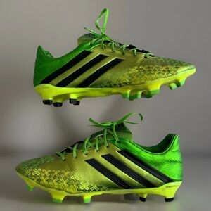 Adidas Neon Green Soccer Shoes with Black Accents